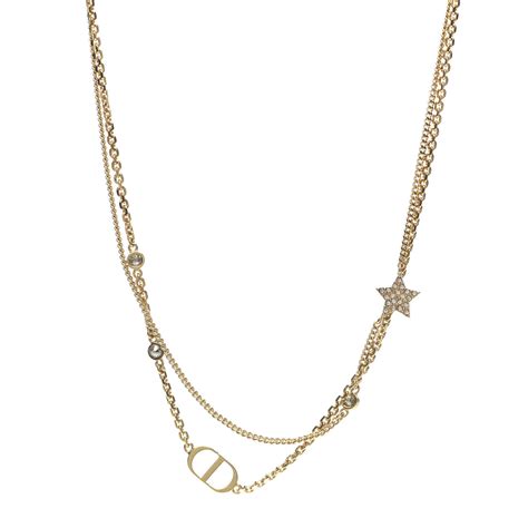 dior double chain necklace|genuine christian dior necklace.